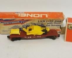 1274	LIONEL O GAUGE #7505 25TH ANIVERSARY CARS & L&N FLAT CAR DOZER
