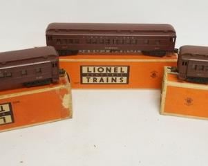 1279	LIONEL O GAUGE 3 PULLMAN CARS #2625 IRVINGTON, #2627 MADISON & #2625 MANHATTAN
