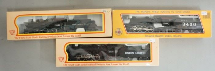 1311	LOT OF 3 HO MODEL TRAINS, TWO ARE IHC ONE IS MEHANO MASTER MODEL MAKERS, INCLUDES NORTHERN PACIFIC, UNION PACIFIC & SANTA FE.
