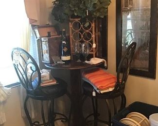 Adorable Italian Look High Top Table and two Chairs