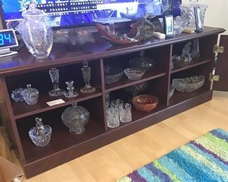 Vintage Glass and Entertainment Center