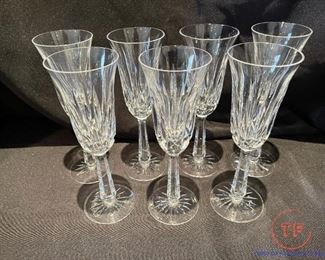 WATERFORD Ballyshannon Crystal Fluted Champagne Glasses - LOT OF 7