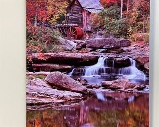"Glade Creek Grist Mill" Duraplaq Infused Metal Print by BRAD WILLIAMS