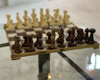 Carved Stone Chess Set