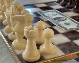 Carved Stone Chess Set