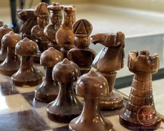 Carved Stone Chess Set