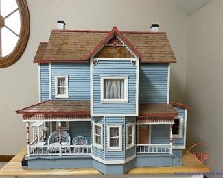 Large Handmade Doll House with Doll Furniture