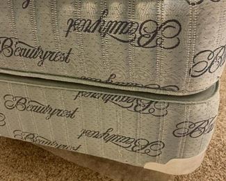 Brass Headboard with Queen Size Beauty Rest Mattress Set