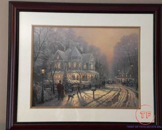 THOMAS KINKADE "A Holiday Gathering"