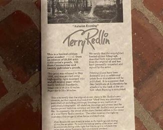 TERRY REDLIN "Autumn Evening" Signed Limited Edition