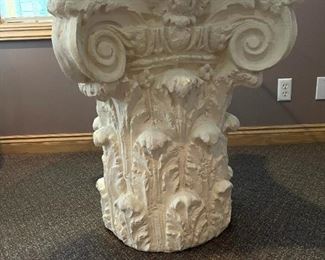 Column Base Glass Topped Table and Chair Set