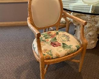 Column Base Glass Topped Table and Chair Set