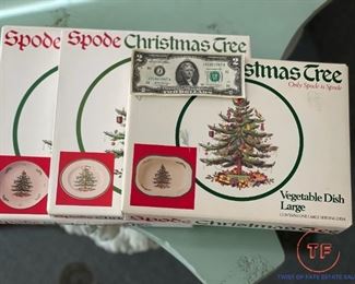 SPODE Christmas Tree Dishes