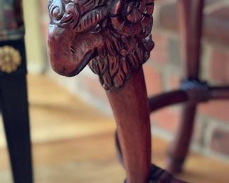 Neoclassical Style Rams Head Round Side/Center Table