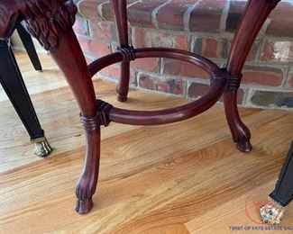Neoclassical Style Rams Head Round Side/Center Table