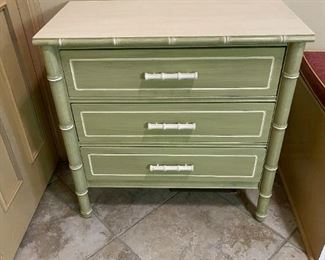 3 Drawer Faux Bamboo Bachelor Chest