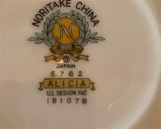 NORITAKE "Alicia" China Set
