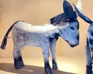 2pc Rustic Donkeys PAIR 13x7.5x16in HxWxD
