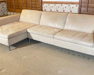 Contemporary Copenhagen Natuzzi Savoy Microfiber  Sofa Couch	33x122x6xin	HxWxD
