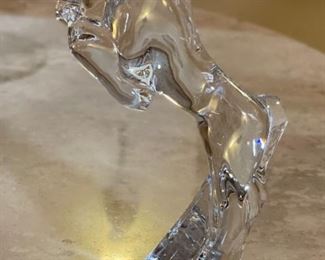 Baccarat Crystal  Rearing Stallion Horse Figurine Sculpture	8.5x2.5x4in	HxWxD
