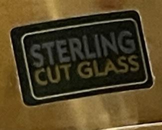 Sterling Cut Glass Troon North Golf Trophy Pitcher 12.75x3.25x4.75in HxWxD