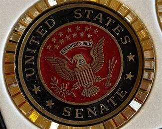 Set of 16 United States Senate Metal Coasters In original boxes	3in Diameter Box: 7.5x7.5in	

