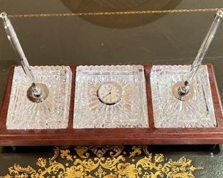 Waterford Crystal Executive Desk Set Pen/Clock	9.75x12x5in	HxWxD
