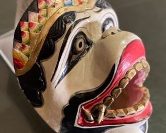 Hand Carved Wood Mask Signed		
