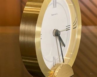 Tiffany & Co Quartz Alarm Desk Clock 3.5x3.5x1.5in HxWxD