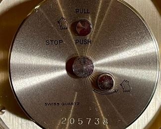 Tiffany & Co Quartz Alarm Desk Clock 3.5x3.5x1.5in HxWxD