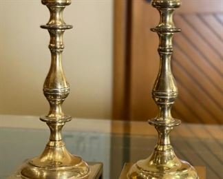 2pc Brass Candle Stick holders	7.5x2.25x2.25in	HxWxD
