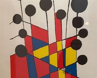 Signed Alexander Calder Balloons Litho Epreuve d’ Artiste Framed Lithograph Print w/ COA Frame: 28x24in image; 17x13 HxWxD
