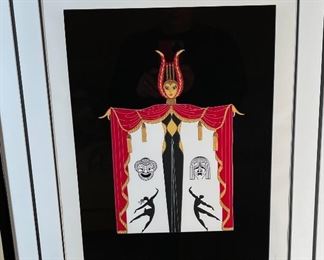 Signed Erte Broadway’s in Fashion Litho Framed Art Lithograph ERTÉ Serigraph 1978 Frame: 29 x 24 x 1in Image: 17.5 x 13in HxWxD