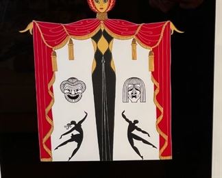 Signed Erte Broadway’s in Fashion Litho Framed Art Lithograph ERTÉ Serigraph 1978 Frame: 29 x 24 x 1in Image: 17.5 x 13in HxWxD