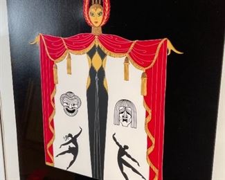 Signed Erte Broadway’s in Fashion Litho  Framed Art Lithograph ERTÉ Serigraph 1978	Frame:  29 x 24 x 1in  Image: 17.5 x 13in	HxWxD

