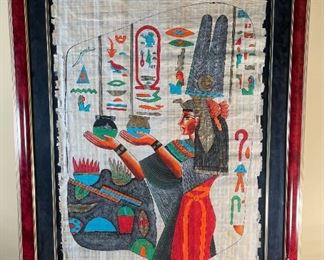 Egyptian Art Original Framed	Frame: 43.5 x 34in Image: 34 x 25in	HxWxD
