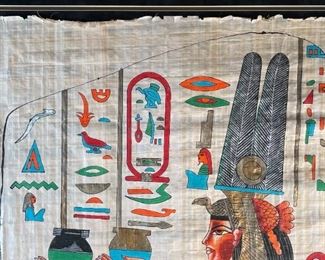 Egyptian Art Original Framed Frame: 43.5 x 34in Image: 34 x 25in HxWxD
