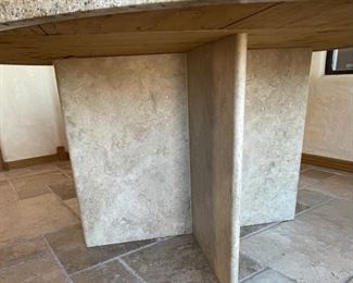 Custom Granite Stone Inlay Table 31in H x 60in Diameter