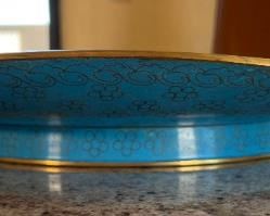 20in Chinese  Cloisonne Peacock Charger Cloisonné Enamel	2.5 x 20.5 diameter	
