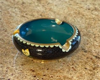 Chinese Cloisonne  Ashtray Cloisonné   Enamel	1.5in H  x 4.25in diameter	
