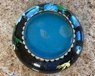 Chinese Cloisonne  Ashtray Cloisonné   Enamel	1.5in H  x 4.25in diameter	
