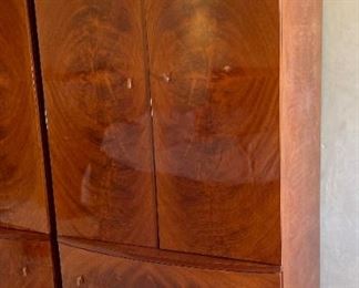 #2 Giorgio Collection ARTE Italian Contemporary Wardrobe Cabinet Armoire Gloss Burl Wood 79.75 x 38 x 24.5 HxWxD