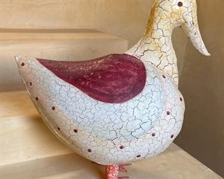 Large Painted Metal Rustic Duck	31x13x29in	HxWxD
