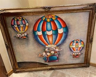 Huge Original Art Joyce  Roybal Hot Air Balloons  j Roy Bal	44 x 56 x 2 image 35.25x47.25	
