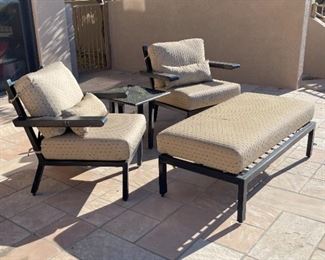 4pc Heavy Duty Patio Set Chair: 36 x 35 x 36 HxWxD