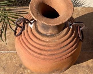 Patio Terracotta vase Ring Handles	18 inches high by 13.5 wide	
