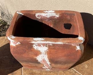 As-IS Terracotta Patio Planter 16.5 x 2 5.5 x 14.5 HxWxD