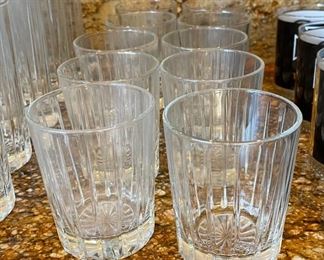 10pc Waterford Marquis Omega Rocks Drinking Glasses 4.25 x 3.25 diameter