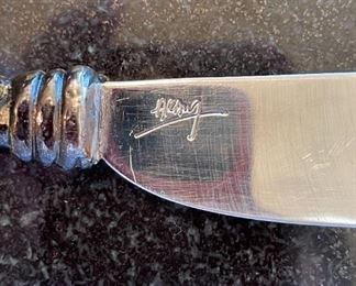 Michael Aram Black Orchid cheese board and knife