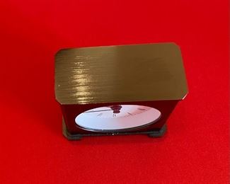 AS-IS Tiffany & Co German Quartz Travel Clock BLACK 3IN. H